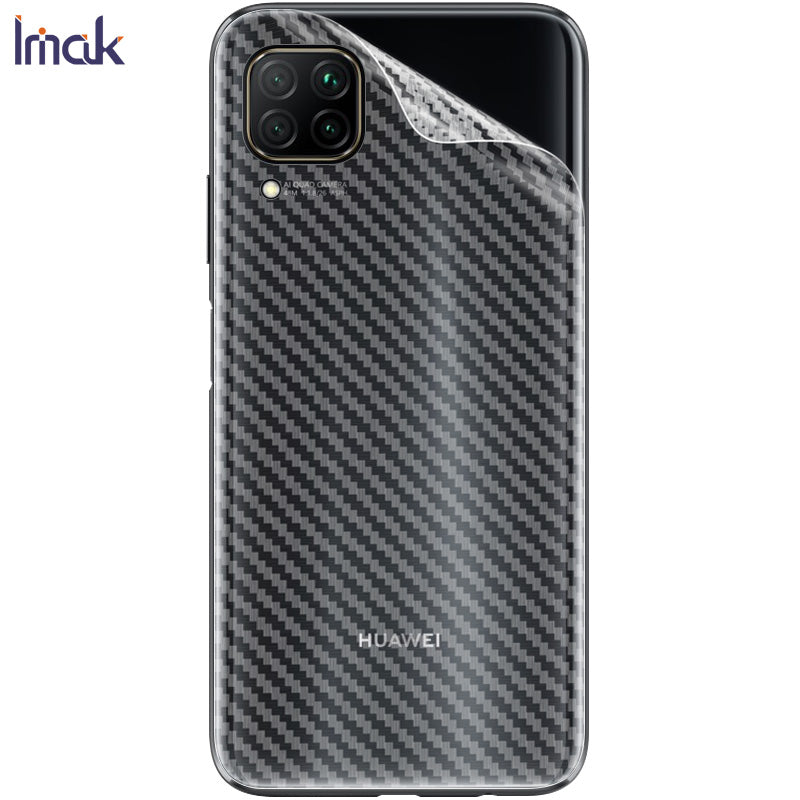 IMAK Carbon Fiber Overflade Blød PVC Bagfilm til Huawei nova 6 SE P40 lite Nova 7i IMAK Carbon Fiber Overflade Blød PVC Bagfilm til Huawei nova 6 SE P40 lite Nova 7i
